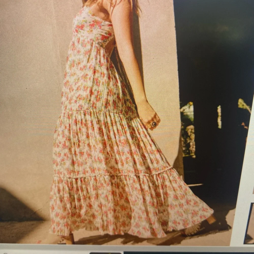 Sezane Pink Floral Maxi Dress - Picture 1 of 4